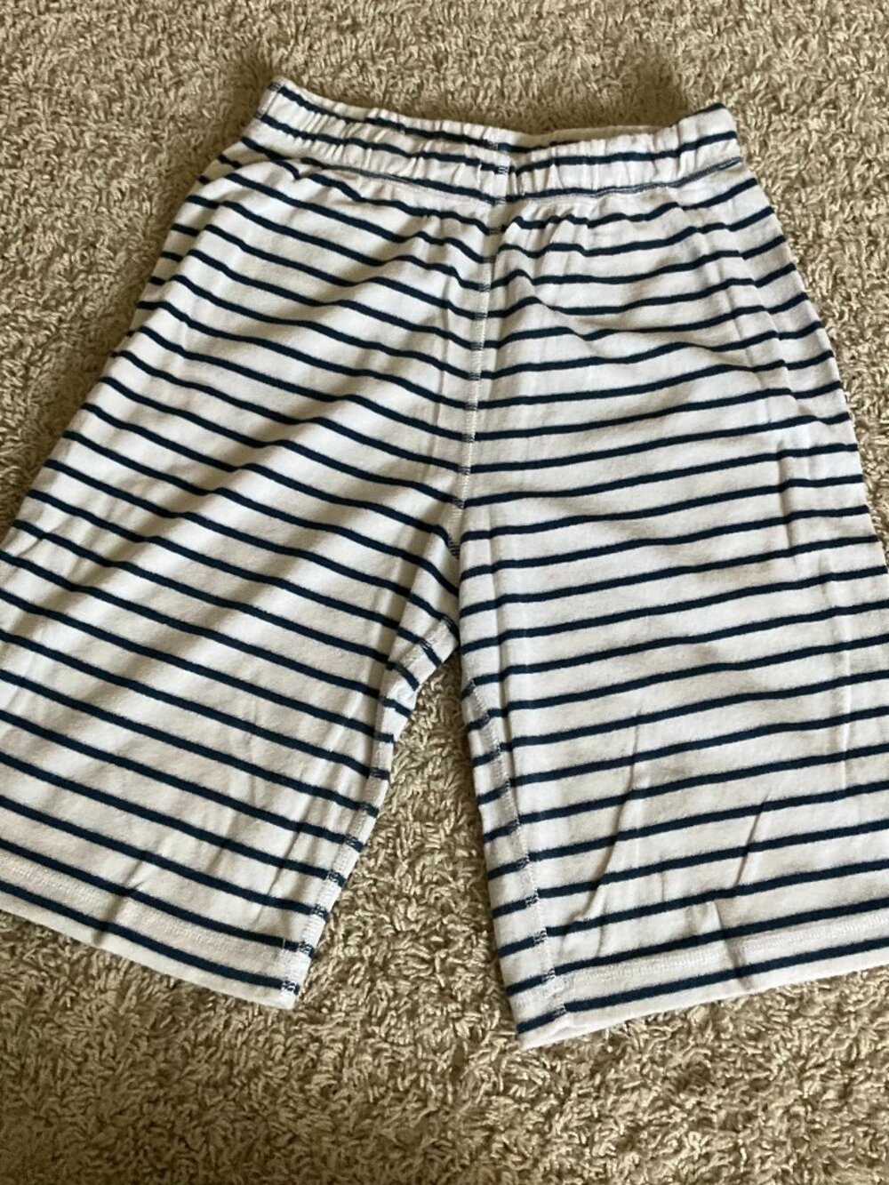 Hanna Andersson striped shorts for girls. Size: 160 (US 14). blue white.